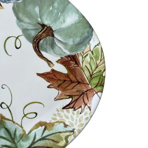 Potter's Studio Pumpkin Serving Platter 16x11 Ceramic Fall Thanksgiving NEW - Picture 6 of 15